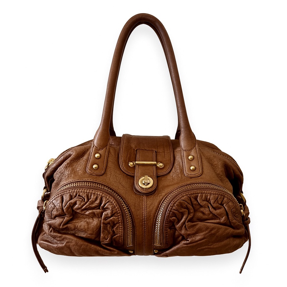 Botkier Bianca Metallic Bronze Leather Satchel Handbag, Antiqued Gold Hardware - Picture 16 of 16